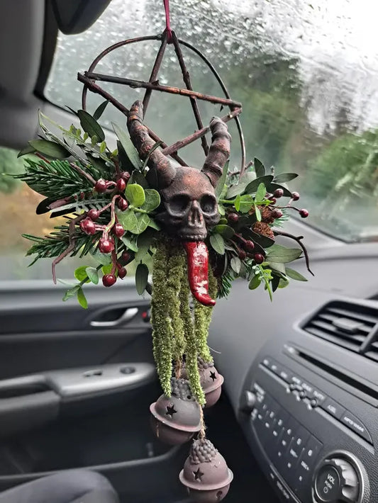 🔥 Last Day 50% OFF 💀Floral Skull Krampus Wreath 🔥 BUY 2 FREE SHIPPING