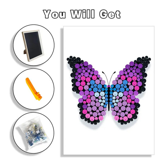 Butterfly Button Art Craft Kit