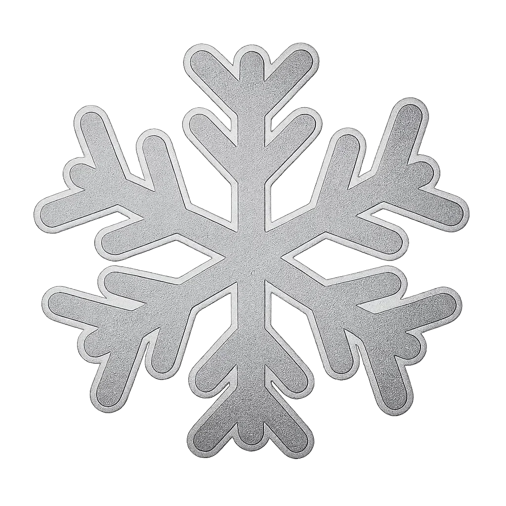 ❄️ Silver Snowflake Car Decal | Winter Car Sticker