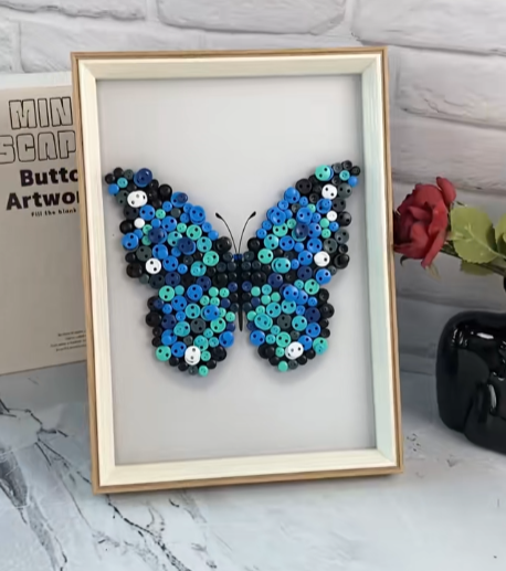 Butterfly Button Art Craft Kit