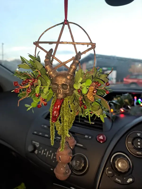 🔥 Last Day 50% OFF 💀Floral Skull Krampus Wreath 🔥 BUY 2 FREE SHIPPING