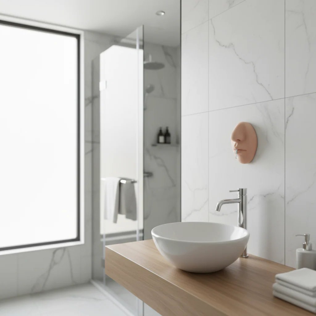 🔥 Realistic nose-shaped wall-mounted soap dispenser