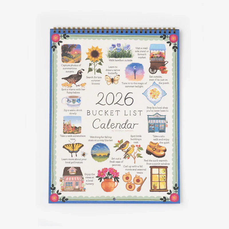 2026 Bucket List Calendar
